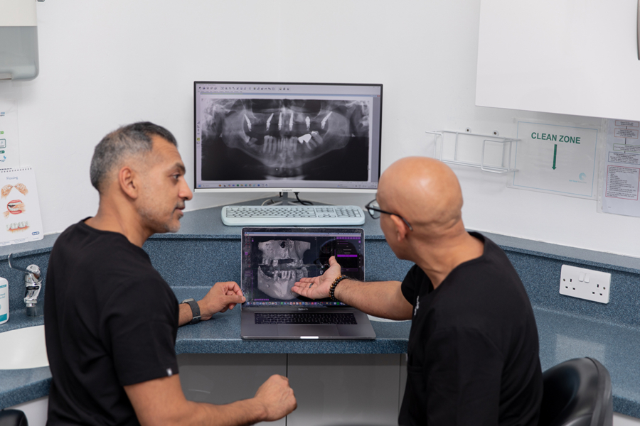 Drs discussing results. image